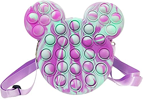 SUVAPOTAC Popular Shoulder Bags Fidget Toys, Popular Fidget Bags for Anxiety Toys, Popular Shoulder Bags Fidget Bags are a Gift for Girls (Blue Purple)