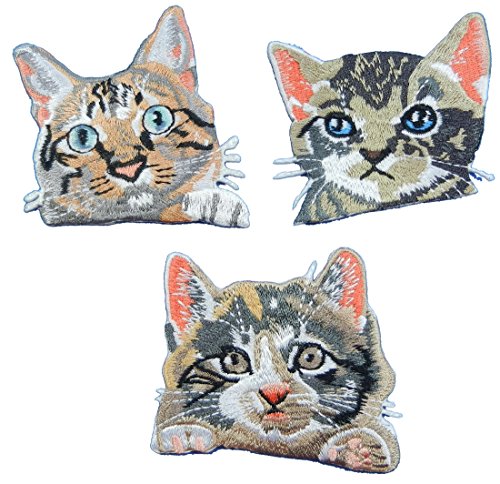 i-Patch - Patches - 0058 - Katze - Katzen - Katzenkopf - Cat - Aufbügler - Flicken - Aufnäher - Sticker - Badges - Flicken - Bügelbild - DIY - Aufbügler - Iron-on - Applikation - zum aufbügeln Cover