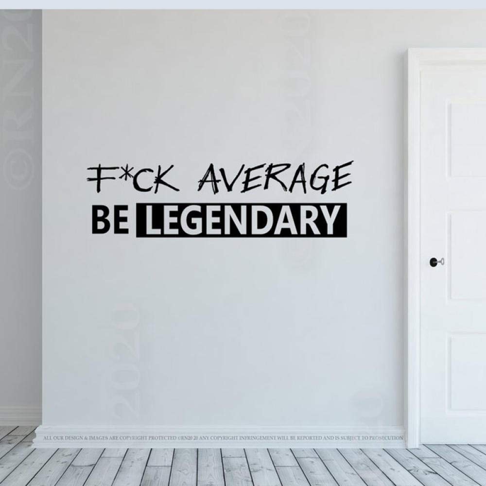 Wall Stickers Do Not Average Be Legendary Quote Wall Sticker Office Gym Inspirational Motivational Quote Wall Decal Fitness School Vinyl 56cmwidex16cmhigh