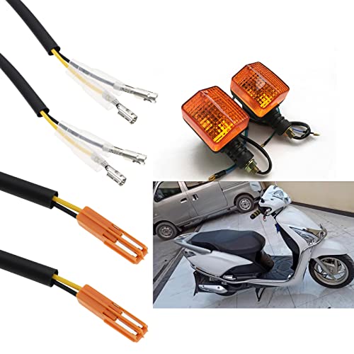 Be In Your Mind 4X Blinker Verkabelungsadapter Kompatibel mit Honda-Steckeradapter Motorrad Blinker Adapterkabel Ca. 22,5 cm/8,86 Zoll