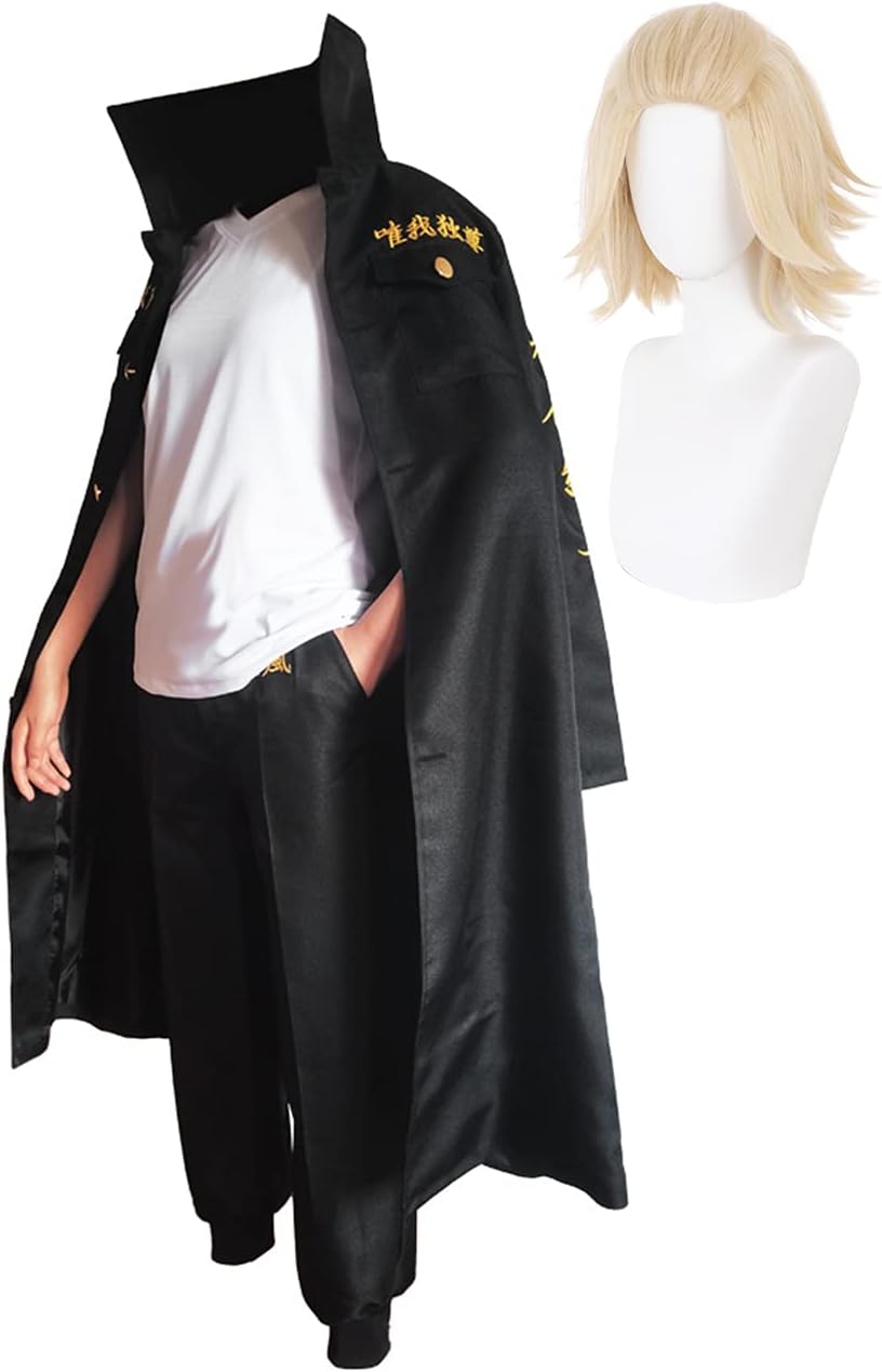 [milky time] ウィッグ付き 東京リベンジャーズ マイキー コスプレ 5点セット 制服 佐野万次郎 総長...