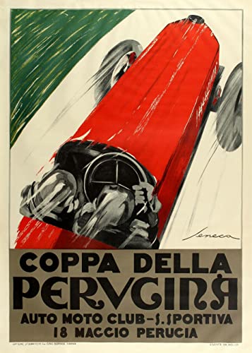Impression artistique affiche vintage 1925 Italie Pérugina lithographie 66x48cm