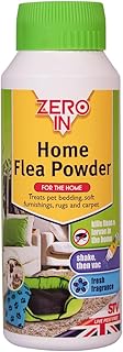 Zero In Home Flea Powder - 300 g. Off-Pet Treatment Controls Fleas and Larvae in the Home, Preventing Reinfestations. Ready-To-Use. Treats Carpets and Soft Furnishings