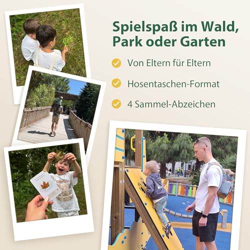 Heldenzimmer Entdeckerkarten Kinder – Suchspiel mit 100 Aufgaben | 50 Doppelseitige Karten, 2 Altersstufen, 16 Abzeichen | Indoor, Outdoor & Stadt (Natur-Entdecker)