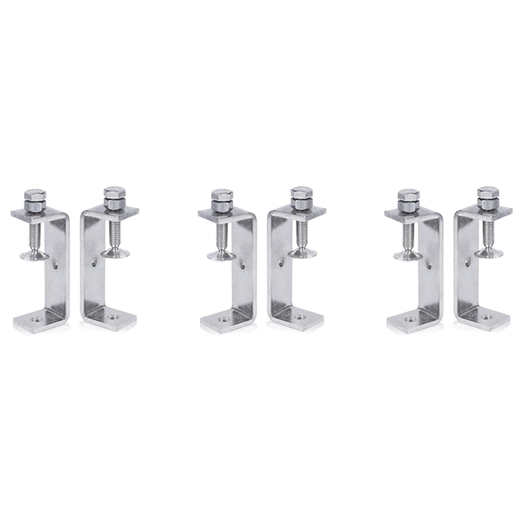 Jnchdghwa Silver Metal Clamp Heavy Duty Clamp C Clamp Woodworking Clamp With Wide Jaw Openings (85Mm), 6Pcs