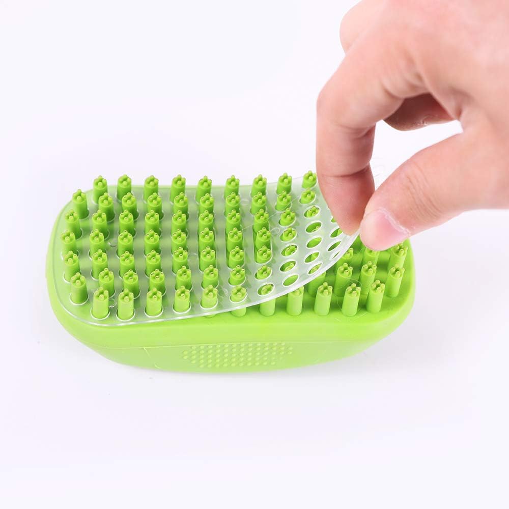 Nepeew Dog Bath Brush, Grooming Brush and Massager for Pets - Dog Deshedding Brush Gently Clean Loose Hair - Good Dog Owner Gifts for…