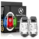 Apace Vision LEDセーフティライト(2個パック) - クリップオンストロボ/ランニングライト ランナー、犬、バイク、ウォーキング、ボート、カヤック、ベビーカーなどに - 反射ギア、自転車用の高視認性アクセサリー