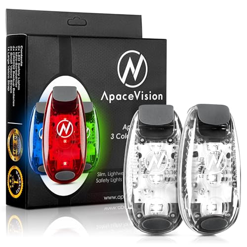 LED Safety Light (2 Pack) - Clip On Strobe/Running Lights for Runners, Dog, Bike, Walking, Boat, Kayak, Stroller and More - High Visibility Accessories for Your Reflective Gear, Bicycle