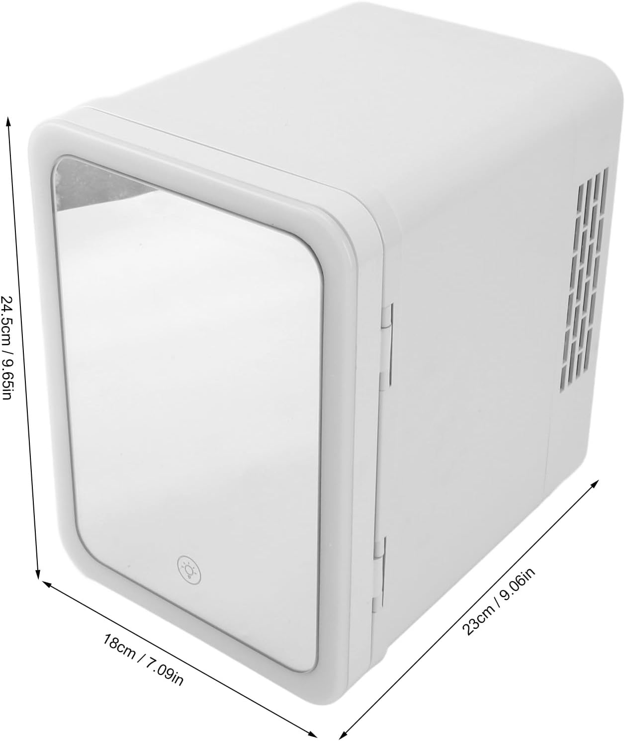 4L Small Refrigerator Cooler and Warmer, for Refrigerating Makeup Skincare and Food Mini Fridge for Bedroom Mirror Car Fridge for Mask Cosmetics Beverages (US Plug 110V)
