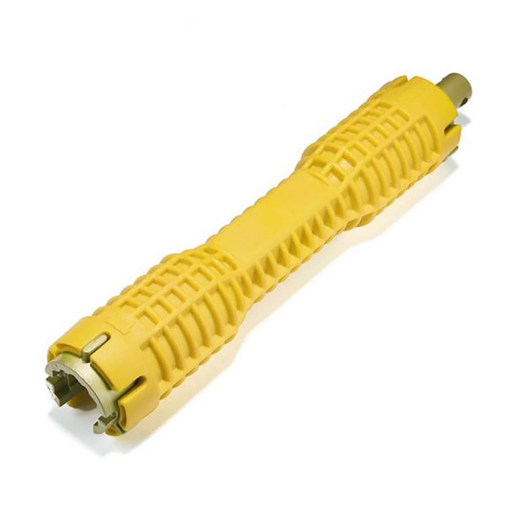 Senrise Yellow Sink Wrench Multi-Purpose Plumbing Wrench Pipe Spanner Sink Faucet Installer Change Faucet Tool For Plumbers And Homeowners Bathroom Kitchen Installation (Pack Of 1)