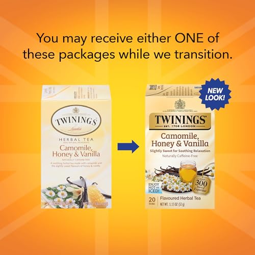 Twinings 539941-08461 Pure Camomile & Honey Herbal Tea Individually Wrapped Bags thumb #1