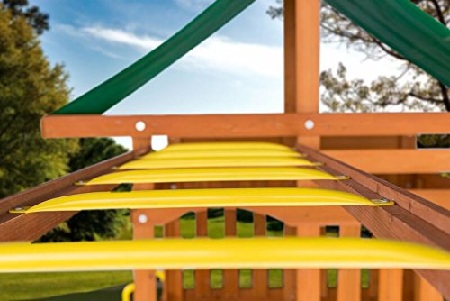 Playset Monkey Bars | Yellow | 6 Metal Monkey Bars, Hardware & Easy Installation Instructions Included | DIY Swingset Accessory | Backyard Playground Accessories | Replacement Jungle Gym Rungs