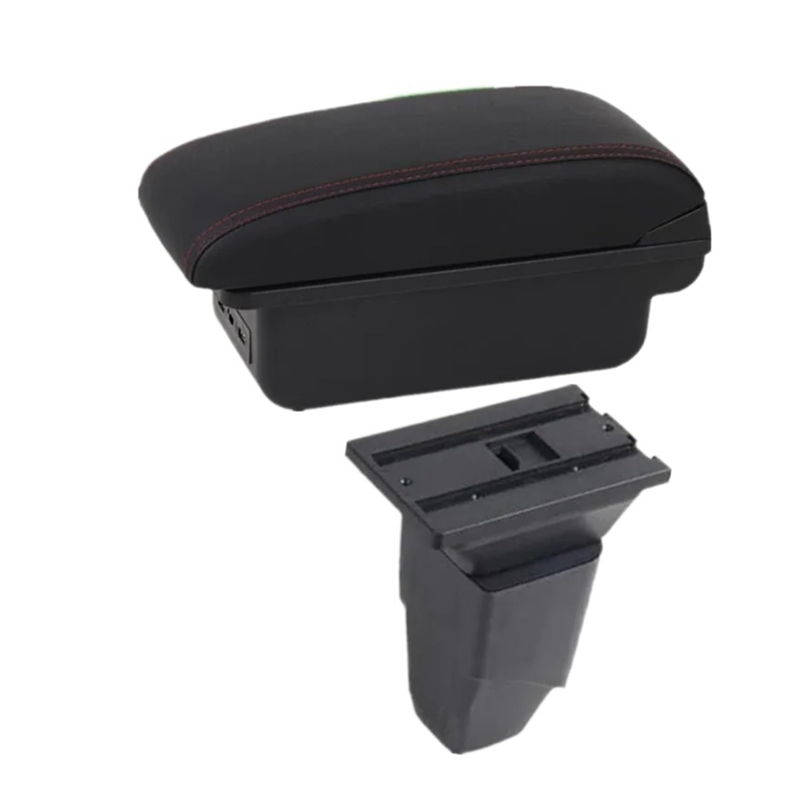 Ecbugat B1 Red Line 3Usb For Peugeot 206 Armrest Car Box Dedicated Retrofit Parts Storage With Usb Interior Accessories Car Armrest Box(B1 Red Line 3Usb)