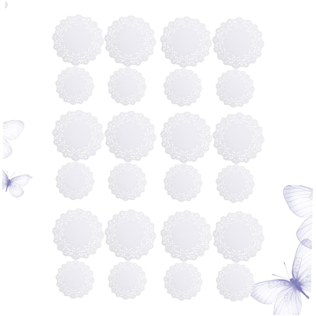 NAMOARLY Lace Paper Doilies 200pcs/package Random Pattern Cupcake Liners Muffin Liners Birthday Party Supplies