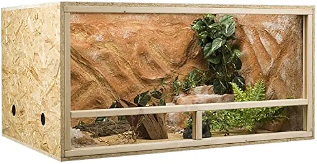 OSB terrarium, wooden terrarium, 120 x 60 x 60 cm, with side ventilation