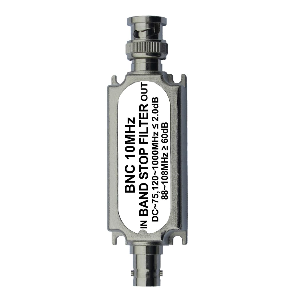 JMT Filtre passe-bas passif LC connecteur BNC mâle vers femelle faible perte d'insertion (10 MHz)
