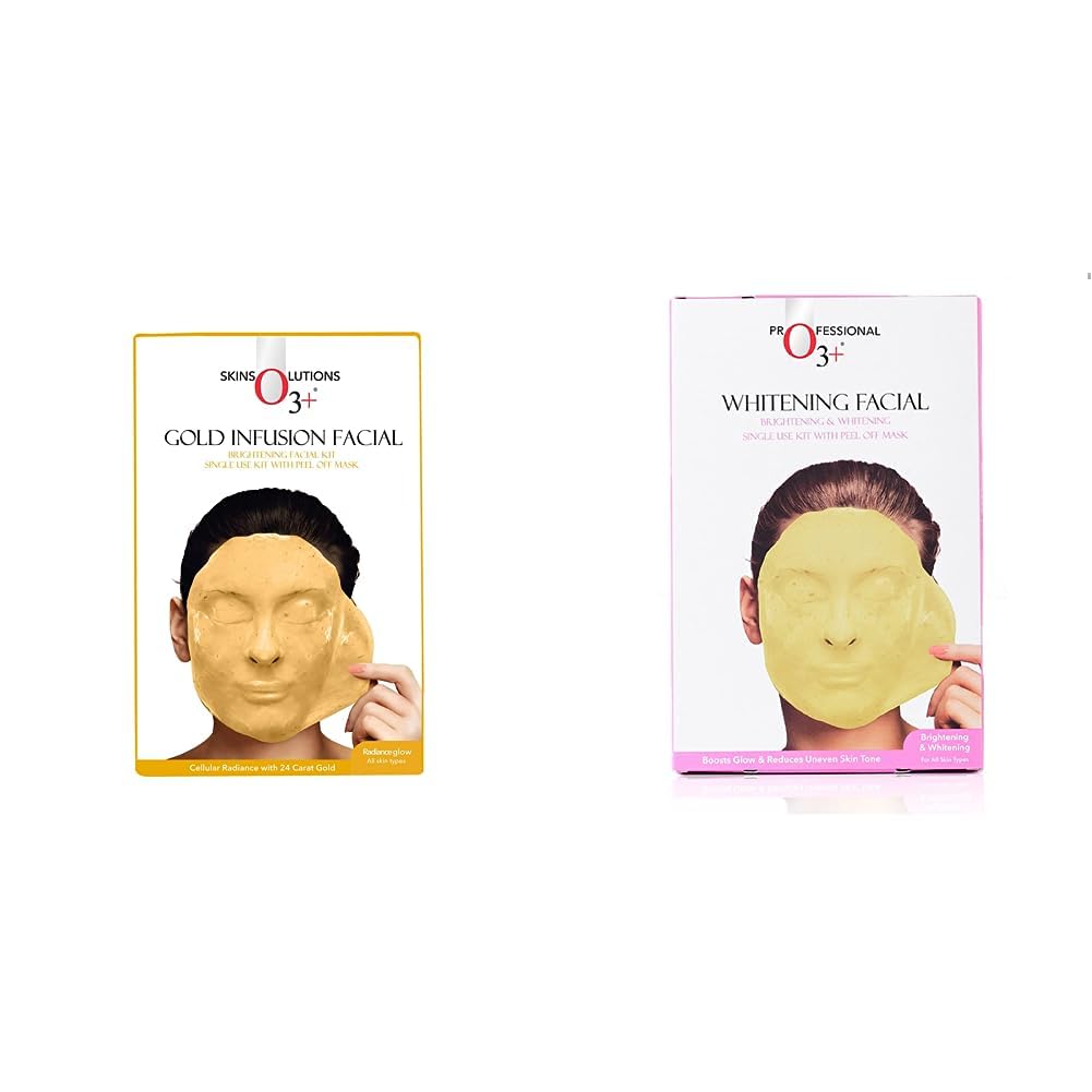 O3+ Gold Infusion Facial Brightening Facial Kit with Peel off Mask, 45 gm & O3+ Whitening Facial Kit With Brightening & Whitening Peel Off Power Mask (45gm) Combo-image-38