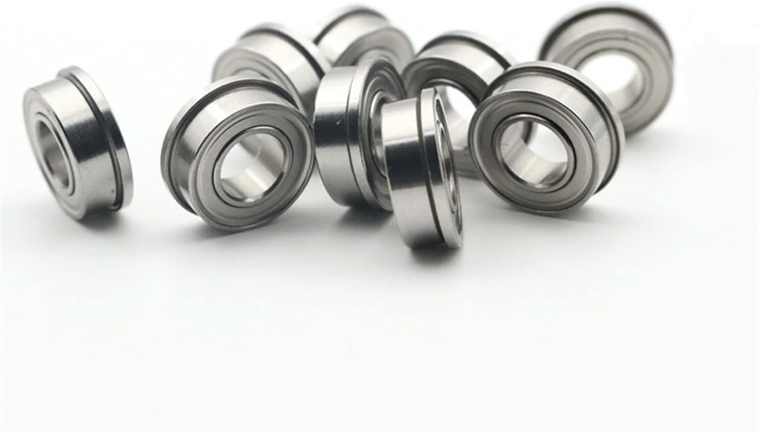 10pcs F682 F683 F684 F685 F686 F687 F688 F689 ZZ Flange Ball Bearing Thin Wall Metal Shielded Flanged(F686zz-6x13x5)