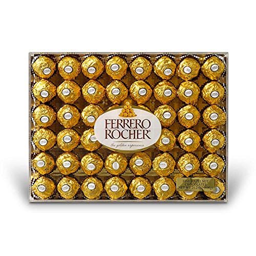 Ferrero Rocher Fine Hazelnut Chocolates, 48 Count Chocolate Gift ...