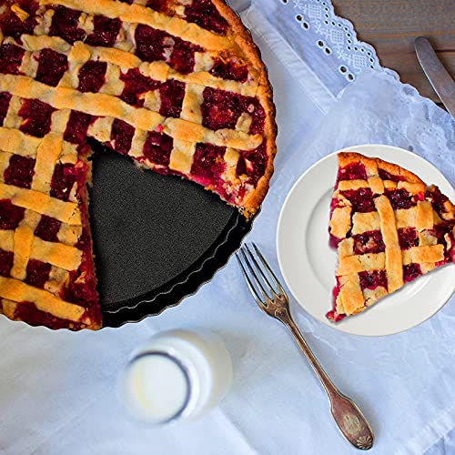 Windlike Non-Stick Tart Pan 11 Inch Removable Bottom, Large Fluted Tart Pans for Baking, Quiche Pan Removable Bottom, Pie Pans for Baking,Flan Pans for Baking - Thumbnail 7
