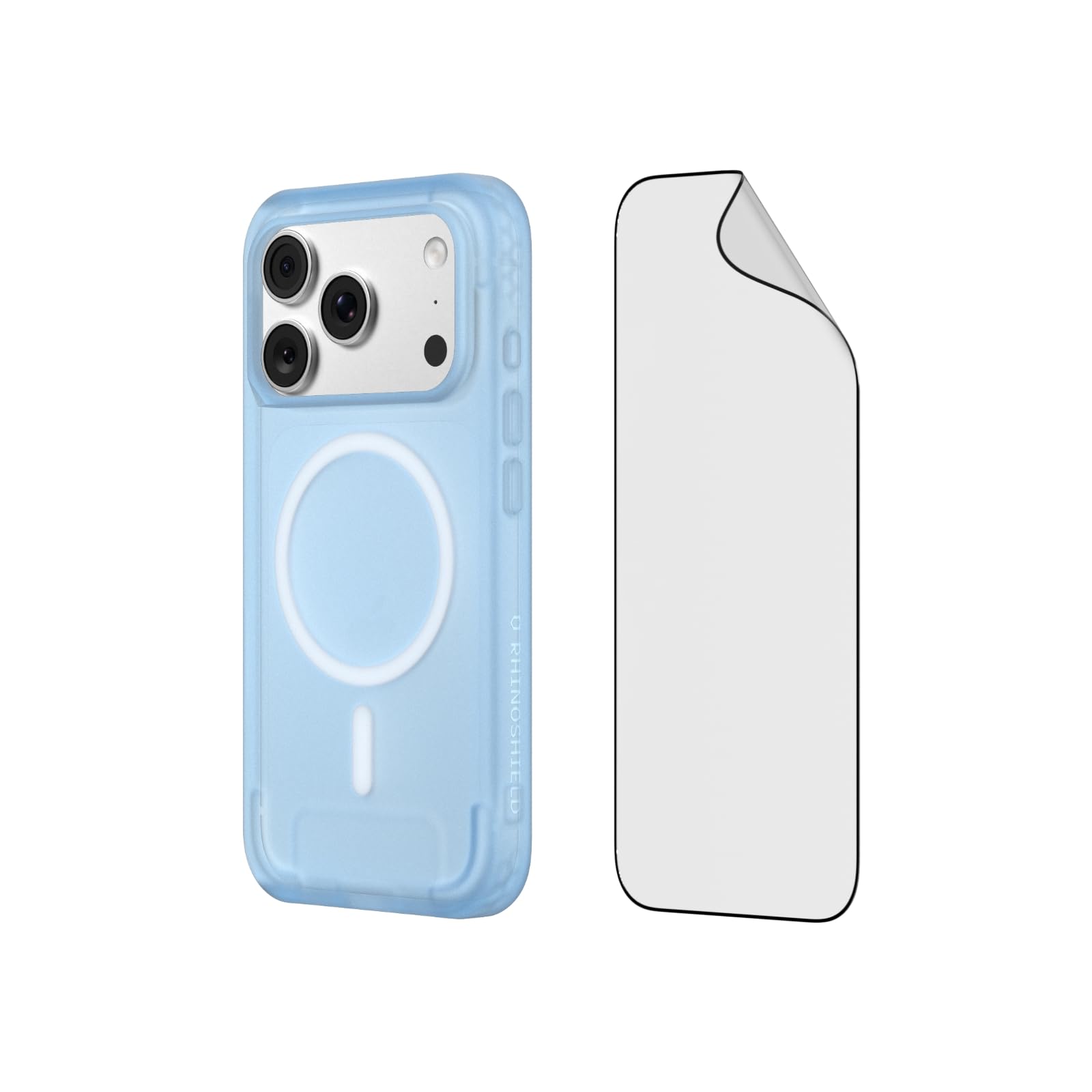 RhinoShield Coque SolidX avec MagSafe pour iPhone 18 Pro / 17 Pro avec Impact Protector Pro - Fixation magnétique renforcée, dépasse Les Normes Militaires, Absorption des Chocs - Bleu Ciel