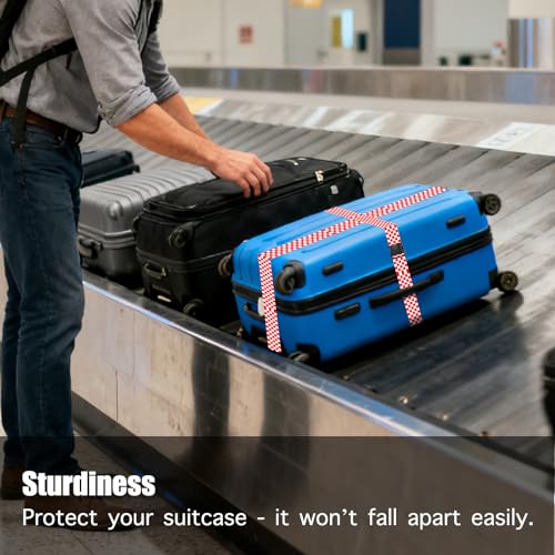Image of Nuxovilar Luggage Straps Set for Suitcase 1.96x90.5in Polyester