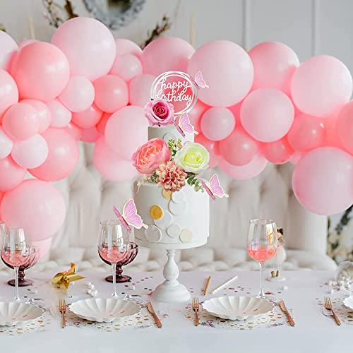 Lukinuo 14 Pcs Boho Flower Cake Topper, 3D Birthday Cake Leaf Decoration Gold Flower Cake Topper Flower Wedding Cake Topper Boho Baby Shower Cake Topper Flower Cake Topper Rose Cake Topper #TOP6