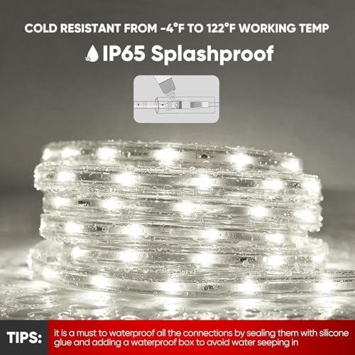 Tira de luces LED exterior impermeable de 50 pies miniatura 4