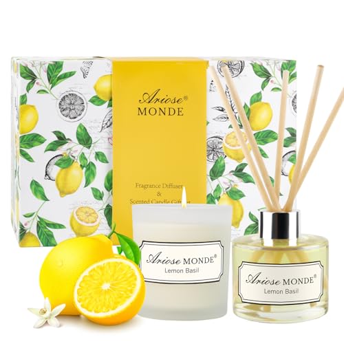 Reed Diffuser & Scented Candle Gift Set,...