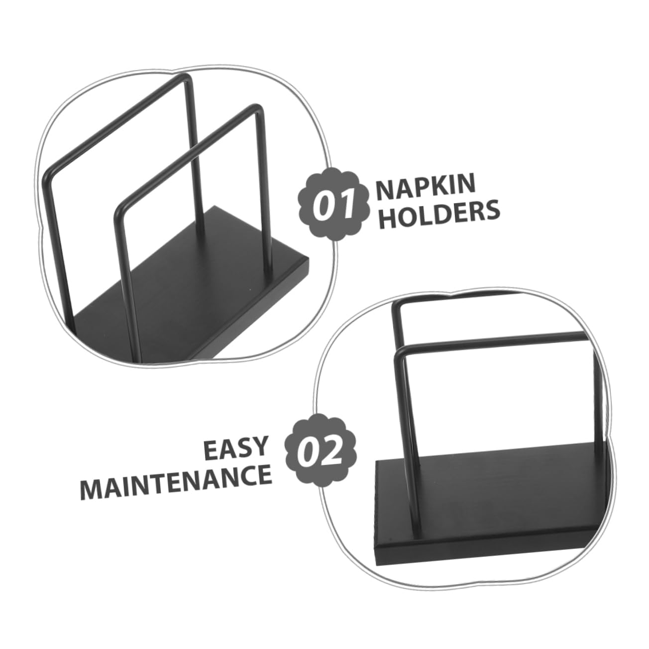 UKCOCO 2piezas Dispensador de Servilletas de Porta Toallas de Papel Hierro Rústico para Sala de Estar Baño Caravana Soporte para Servilletas de Papel