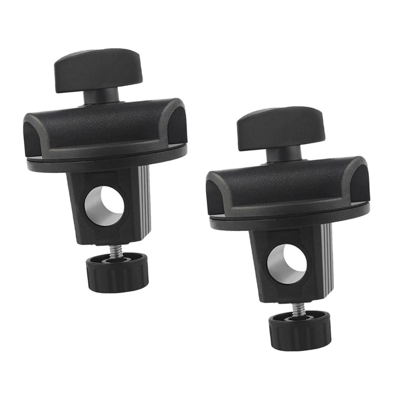 BESPORTBLE 2Pcs Adjustable Boom Arm Mount Connector Clip Adapter for Microphone Stand and Reflector Holder Flexible Directional Clamp for Photo Studio Accessories