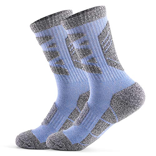 DECDEAL Meias esportivas femininas Malha grossa Meias atléticas de inverno ao ar livre Fitness respi