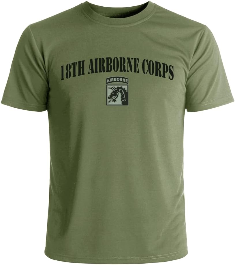 Military Productions US Army 18th Airborne Corps Subdued T-Shirt Officially Licensed