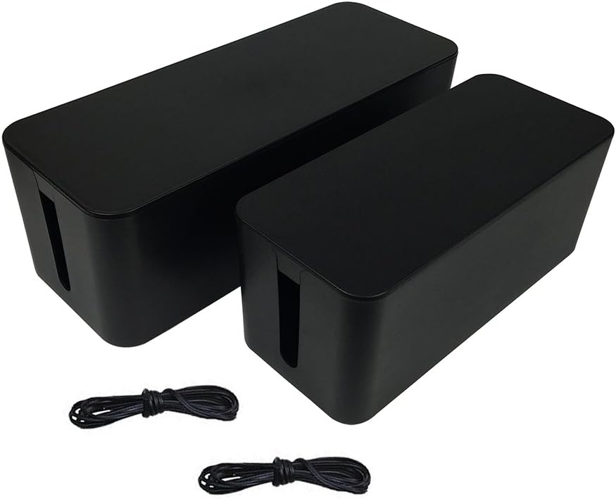 Cable Management Box Large Cable Organizer Box Set of 2 (A20)