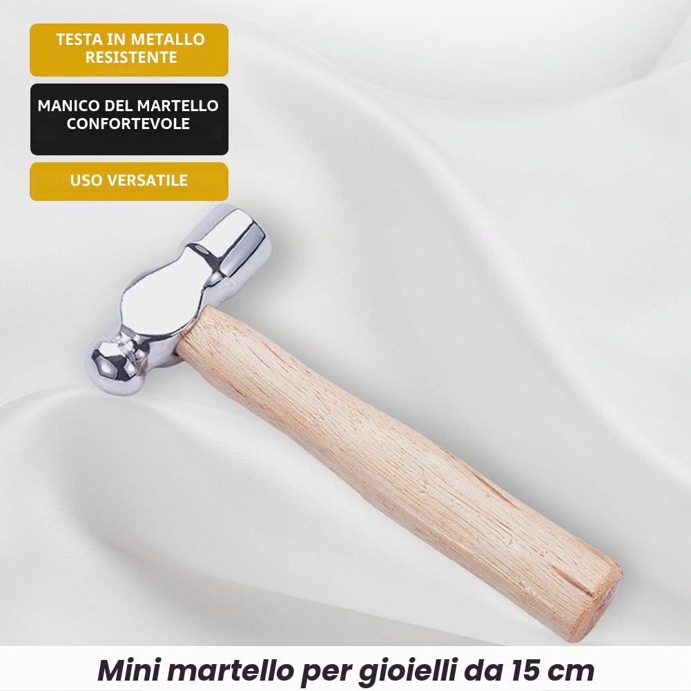 BENECREAT 6 Pollice Mini Martello Testa di Ferro Palla Pein per Gioielli Fai Da Te