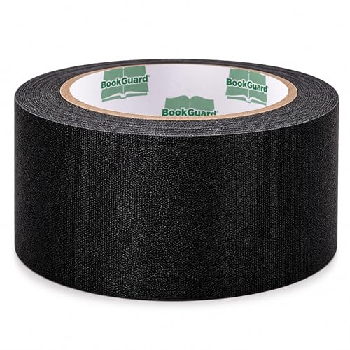 BookGuard 2 Inch Black Book Binding Tape, 15 Yard Book