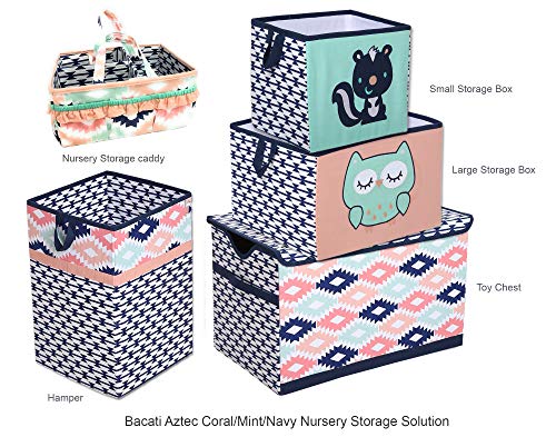 image for Bacati Aztec Girls 10-Piece Nursery-in-a-Bag Girls Crib Bedding Set wi