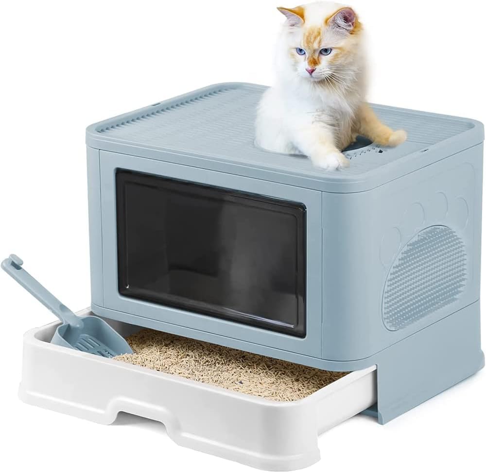 See full amazon price history chart for PSK PET MART Oversized Enclosed Cat Litter Box with Odour Door Foldable Cat Litter Tray Drawer Design Litter Box Ideal for Cats - Grey (51x41x38 CM) PSK PET MART Oversized Enclosed Cat Litter Box with Odour Door Foldable Cat Litter Tray Drawer Design Litter Box Ideal for Cats - Grey (51x41x38 CM) (B0CKW6XDZK) Amazon Price History, Amazon Price Tracker