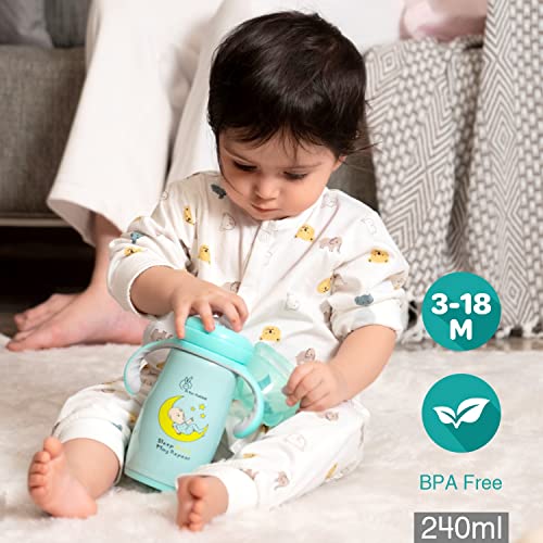 R-for-Rabbit-Steebo-Crescent-Stainless-Steel-2-in-1-Baby-Spout-Sipper-Cup-for-Kids-Age-3-Months-to-18-Months-Blue240ml