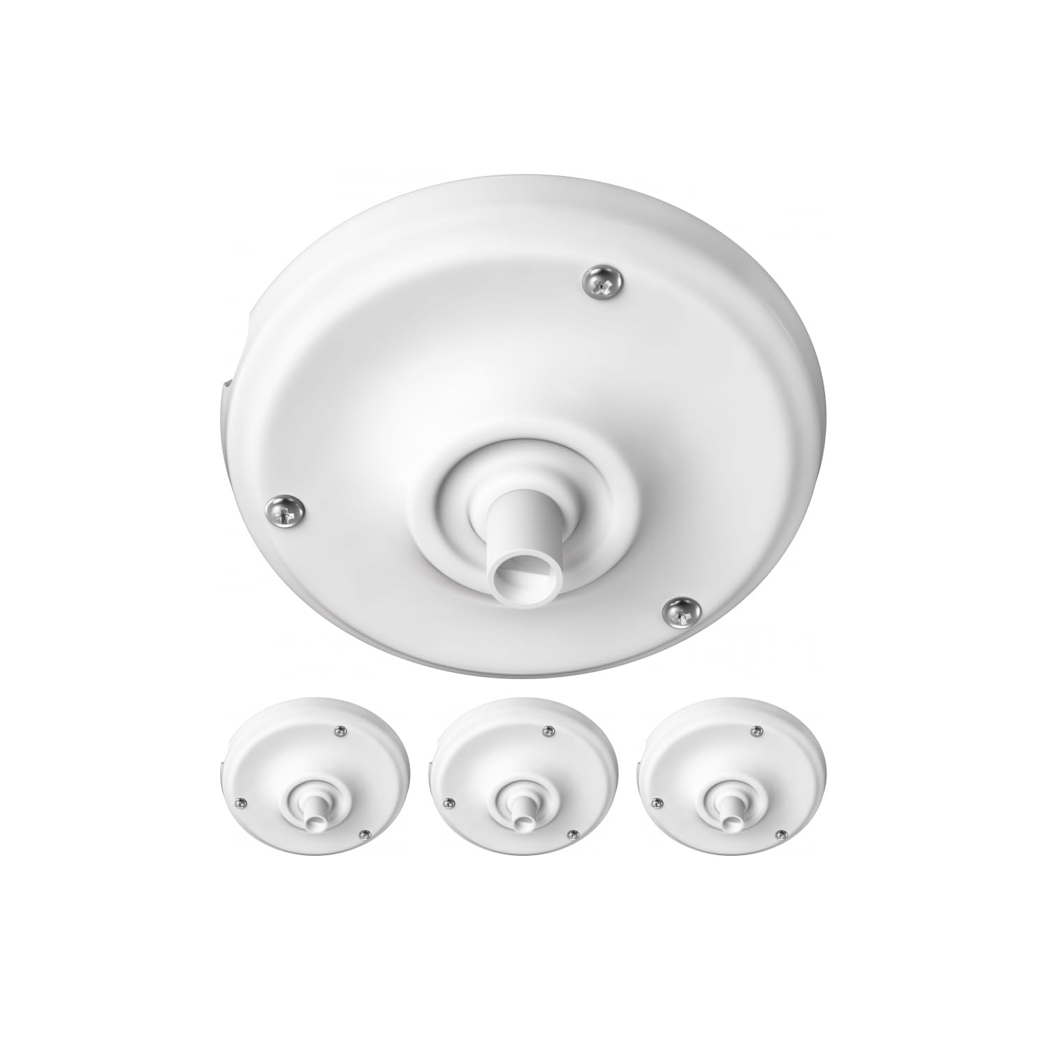 ledscom.de 4x Baldachin, Porzellan, weiß, 105mm Ø