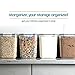 Storeganize Flour Sugar Storage Containers (5.3L/4pk) Great Rice Canisters Sets For The Kitchen pantry, Large Food Storage Containers With Lids Airtight