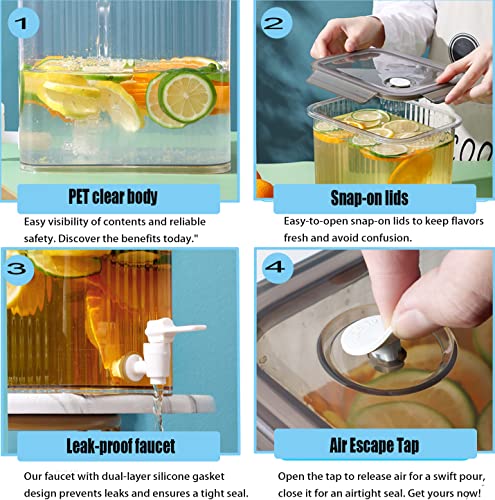 Distributeur d'eau avec couvercle pour conserver vos jus de fruits maison