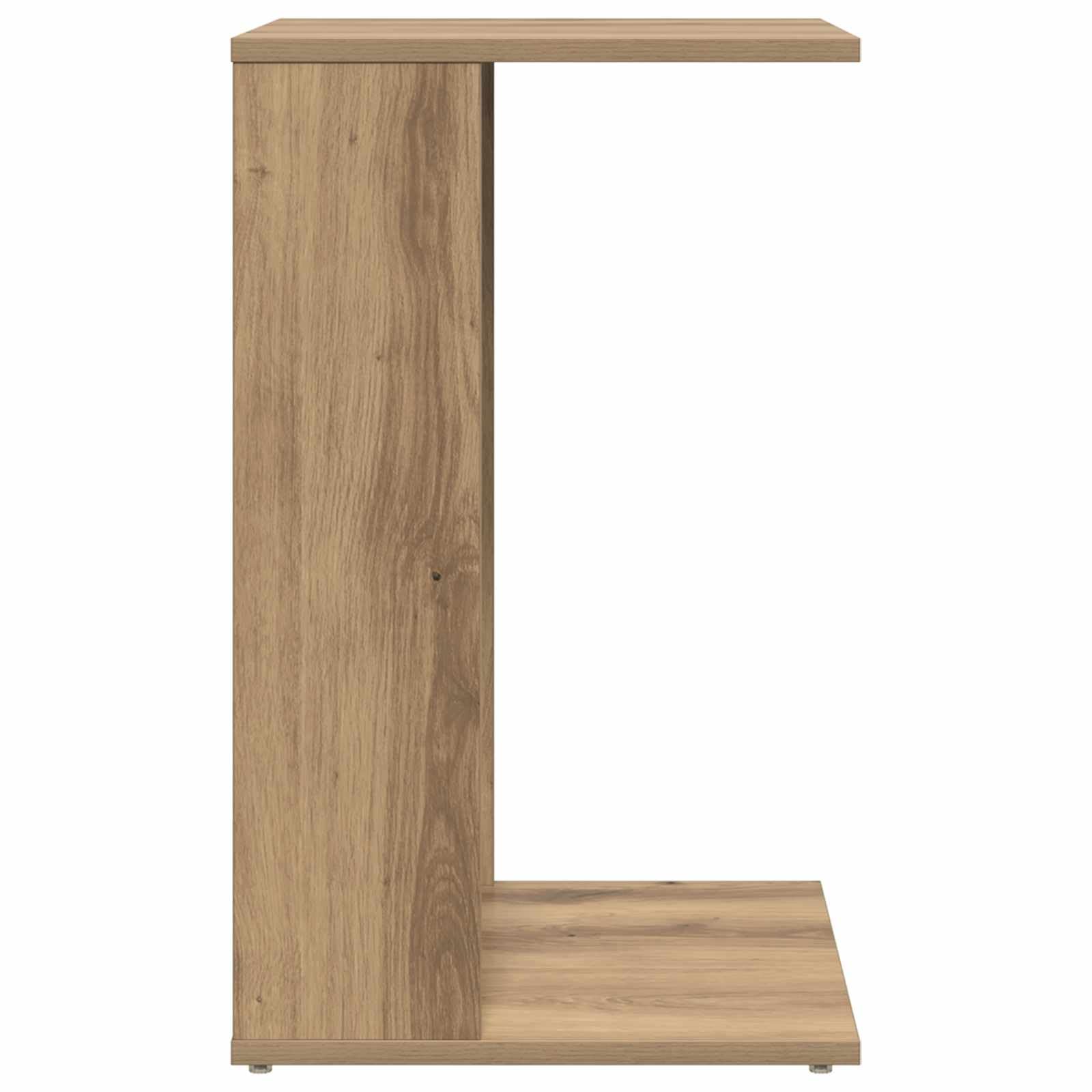 Mesa auxiliar de madera de roble Artisan, 40 x 38 x 62,5 cm, rectangular, para salón, dormitorio, pasillo, con estante para lámpara, bebida, libro y decoración junto al sofá, cama, sillón