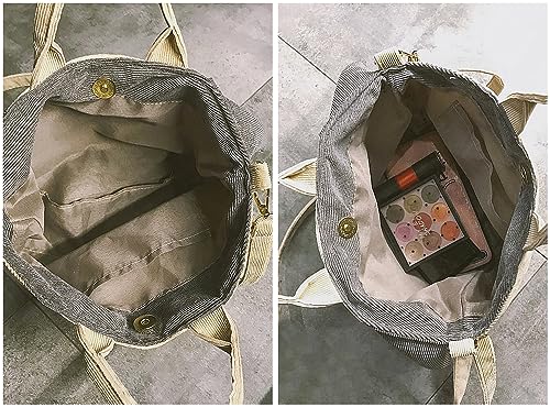 Bolso tote de pana para mujer, bolso con forma de cachorro (pug), bolso cruzado adorable con diseño de animal miniatura 4