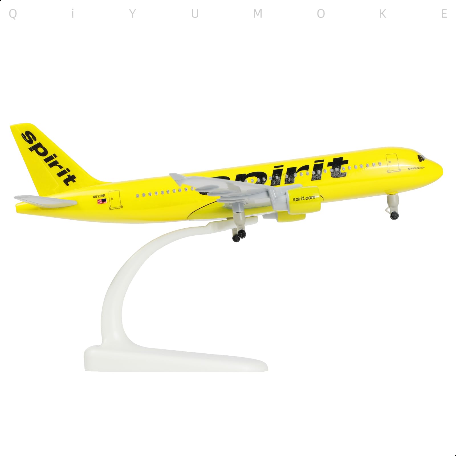 Modèle d'avion 320 Spirit (7,9 Pouces) en Alliage moulé sous Pression à l'échelle 1:200, à Collectionner et à Offrir