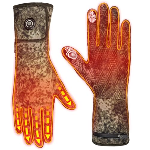 KEMIMOTO Heated Camo Gloves with Rechargeable Batteries