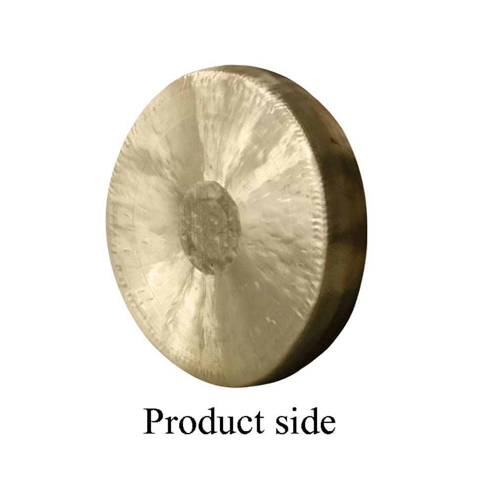 Gong de latón Gong Chino de Bronce Gong Chino de latón Feng Shui, Gong auténtico Mini Gong pequeño Gong de Escritorio(45cm)