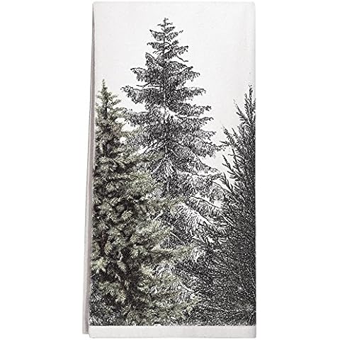 Montgomery Street Evergreens Cotton Flour Sack Dish Towel Cover