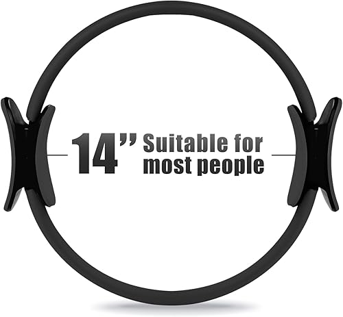 Miniatura 2 de RitFit Anillo de pilates  Magic Fitness Círculo de 14 pulgadas para tonificación interior y exterior muslos, bolsa de transporte y libro electrónico