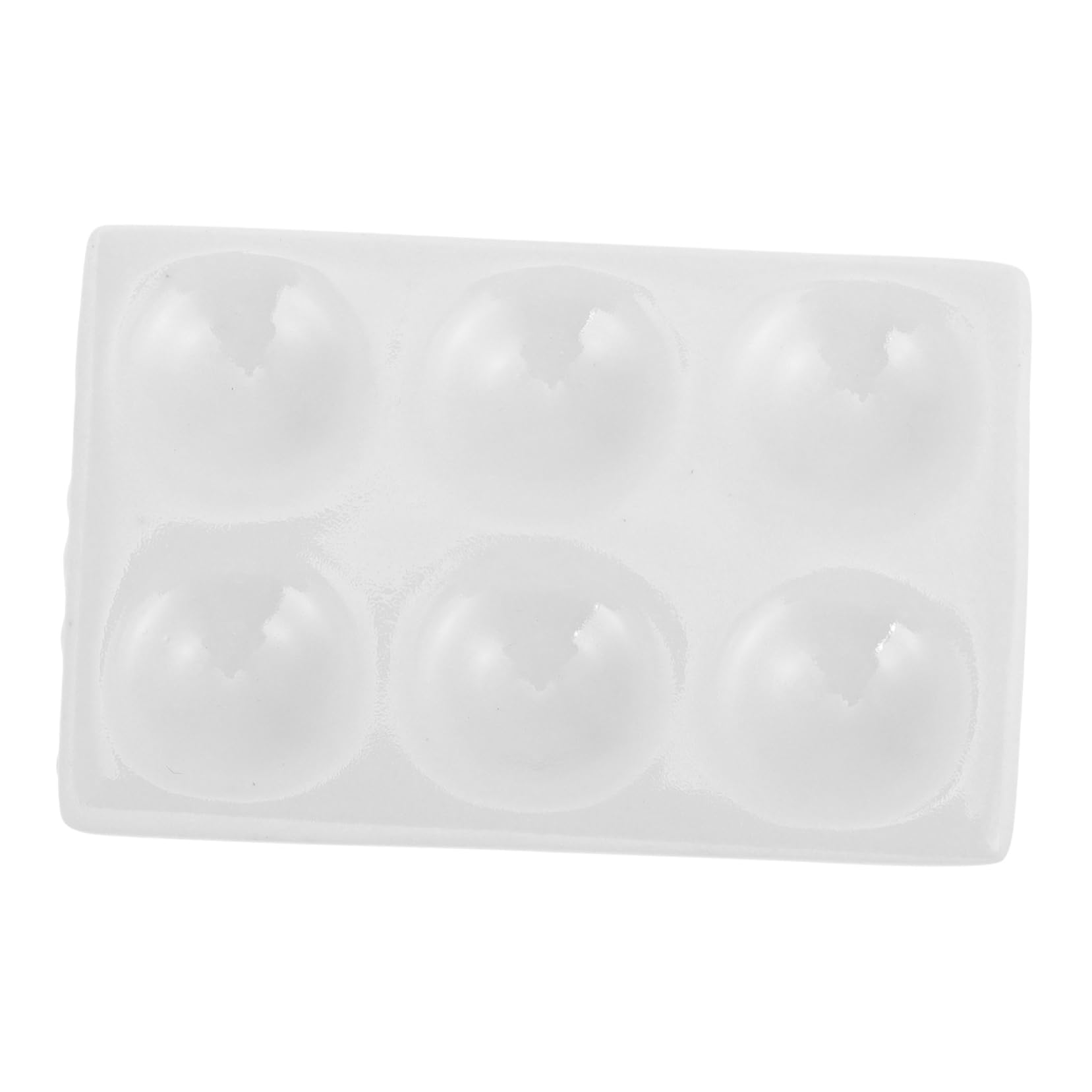 NAMOARLY Porcelain Reaction Plates 6 Holes Reaction Well Plates Chemistry Experiment Boards Non-affected Material
